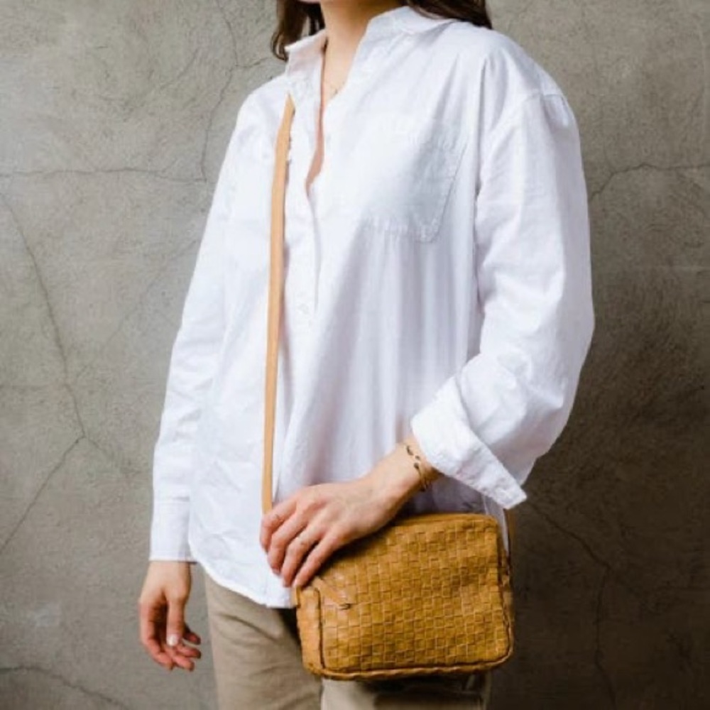 NWT Able Woven Tan Bag